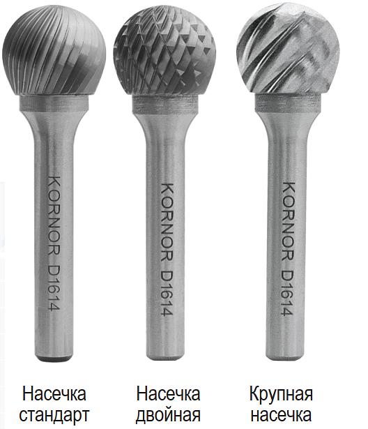 Твердосплавные борфрезы сферические Тип D ОПТ фото 1