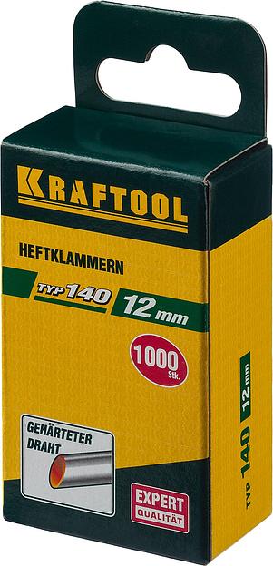 KRAFTOOL скобы тип 140 (G/11/57), 12 мм, калибр 20GA. 1000 шт (31680-12) фото 2