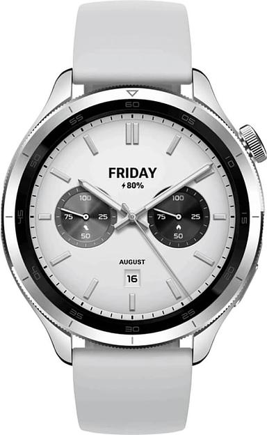 Смарт-часы Xiaomi Watch S4 47мм 1.43" AMOLED корп.серебристый рем.серый (BHR9197GL) фото 2