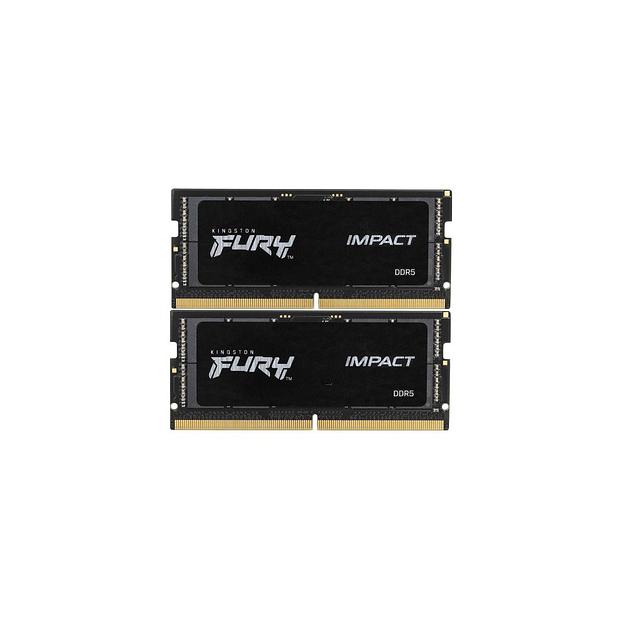 Оперативная память Kingston Fury Impact KF556S40IBK2-32 DDR5 - 2x 16ГБ 5600МГц, для ноутбуков (SO-DIMM), Ret фото 1