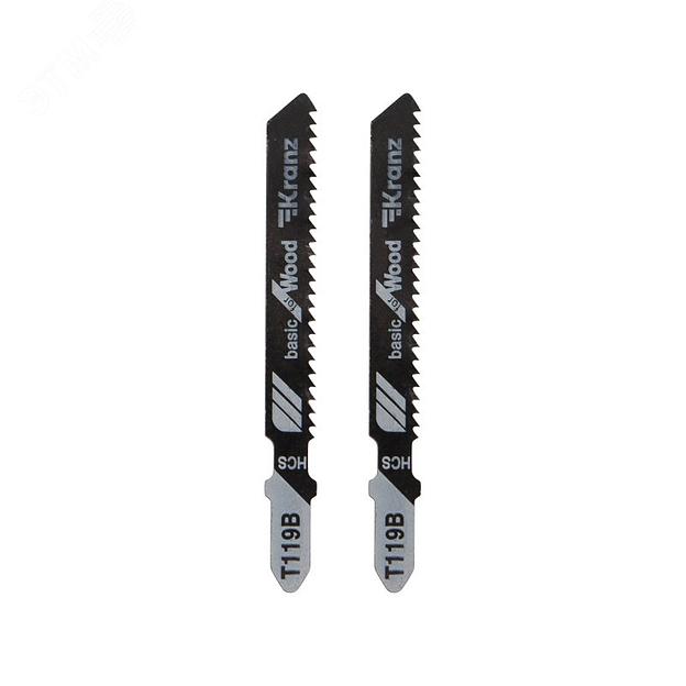 Пилка для электролобзика по дереву T119B 76 мм 12 зубьев на дюйм 4-30 мм (упак - 2 шт.) фото 1