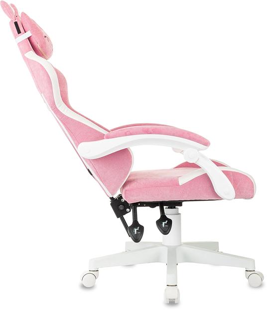 Кресло игровое Knight Kitty W розовый/молочный крестов. пластик белый фото 6