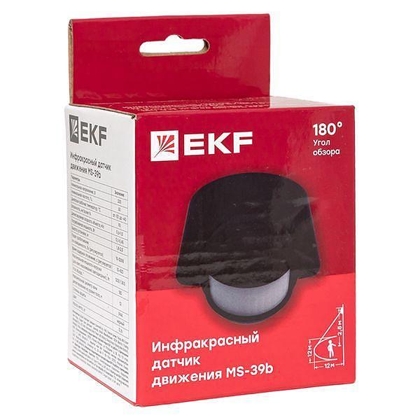 ИК датчик движения наст. 1200Вт 180гр. до 12м IP44 MS-39b черный PROxima фото 10