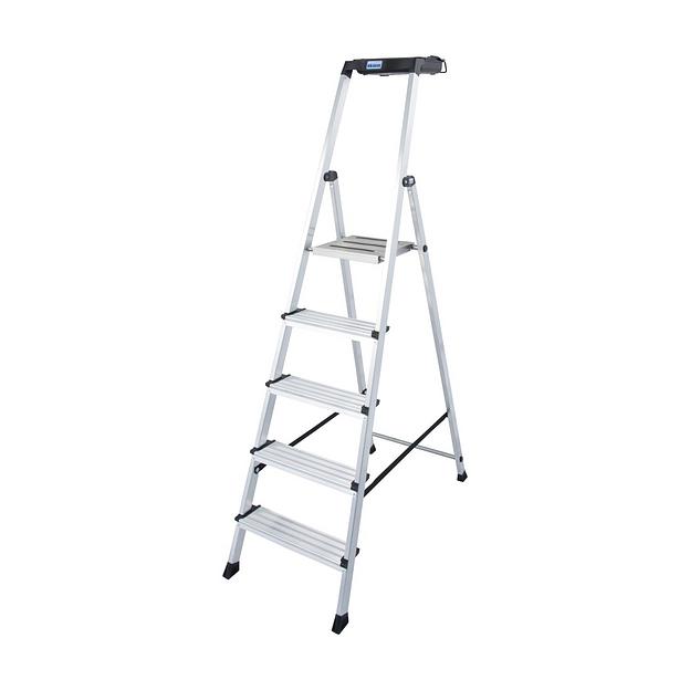 Стремянка Secury, 5 ступеней 100 мм, универсальная Multi-Grip полка фото 4