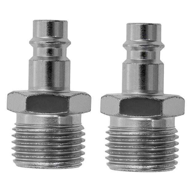 Ниппель универсальный быстросъемный ("папа"), внешняя резьба 1/2", 2 шт.// Stels фото 1
