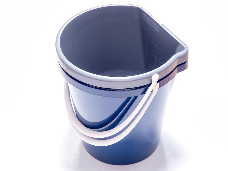 Система многофункциональная Два ведра 12л+12л серо-синий фото 2