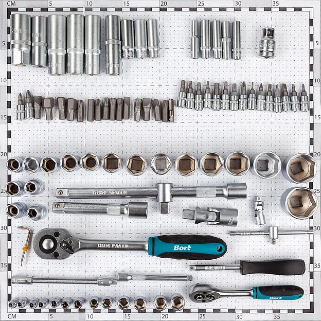 Набор инструментов Bort BTK-94 94 предмета (жесткий кейс) фото 6