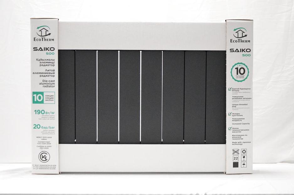 Алюминиевый отопительный радиатор 4-6-8-10 секционные SAIKO-500 белый ОПТ фото 8
