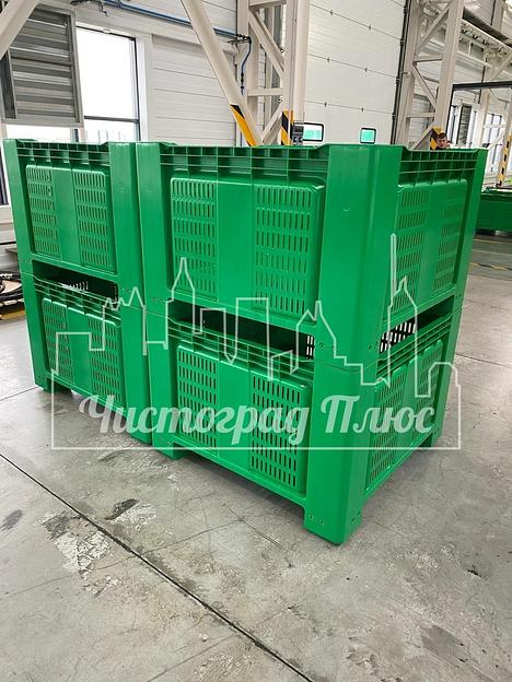 Ящик-поддон пластиковый 1120x1120x770 Apple box фото 10