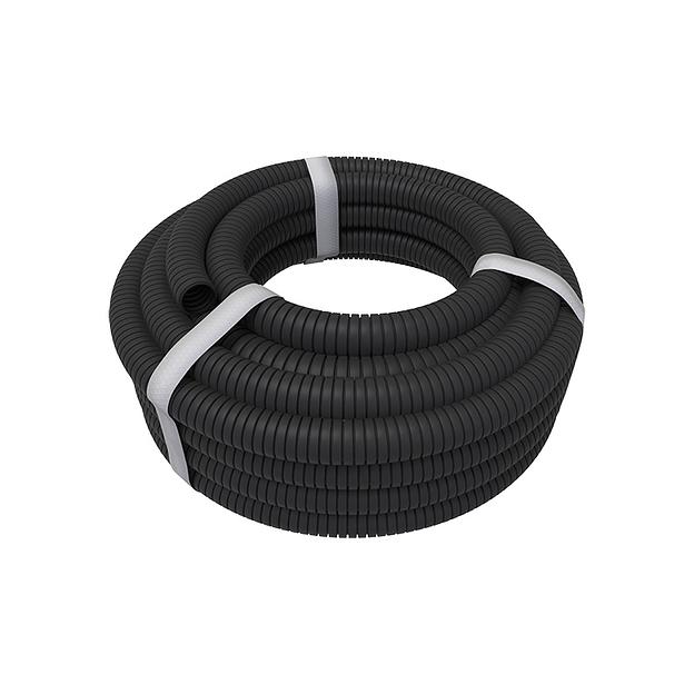 Труба гофрированная ПНД d16мм с протяжкой черн. (уп.100м) Rexant 28-0016-3 фото 2