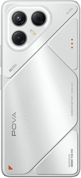 Смартфон Tecno POVA 7 5G 256Gb 8Gb серебристый моноблок 3G 4G 6.8" 1080x2460 Android 14 50Mpix 802.11 a/b/g/n/ac NFC GPS GSM900/1800 Protect фото 3