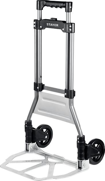 STAYER PROTruck, до 90кг, каркас из стали, платформа из алюминия, платформа 39х28см, колеса d13см, вес 4кг, складная хозяйственная тележка (38755-90) фото 1