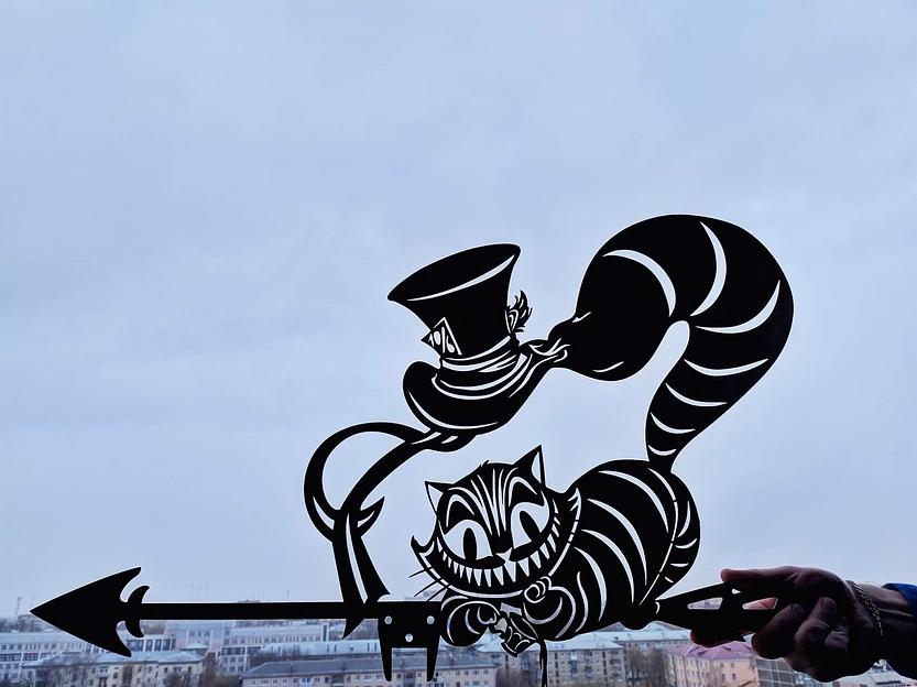 Флюгер «Чеширский кот» ОПТ фото 2