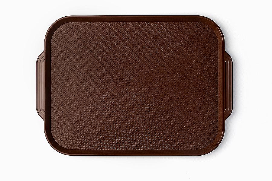 Поднос 45*35,5 см. темно-коричневый поверхность классик (167) MG /1/10/ фото 1