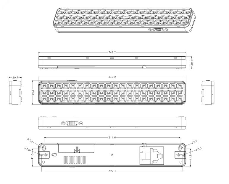 Светильник светодиодный аварийный постоянный DBA-106-0-20 60LED 6ч IP20 (24/864) ЭРА Б0044399 фото 7