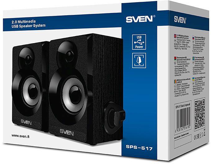 SVEN SPS-517, чёрный, акустическая система 2.0, USB, мощность 2x3 Вт(RMS) SVEN SPS-517 (SV-016180) фото 5