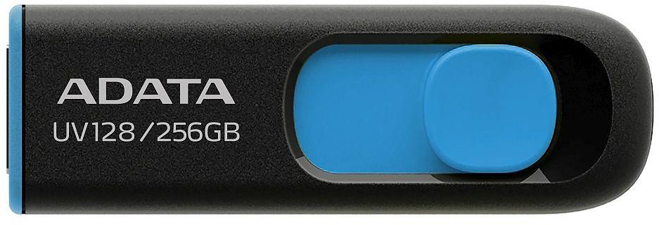 Флеш Диск A-Data 256Gb DashDrive UV128 AUV128-256G-RBE USB3.0 черный/синий фото 1