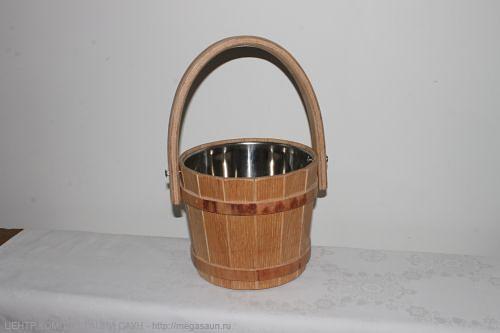 Ведро 5 литров из нержавейки в дереве “CITYWOOD” фото 1