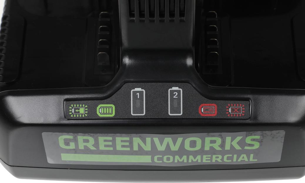 Greenworks Быстрое зарядное устройство для 2-х аккумуляторов Greenworks G82C2, 82V [2939007] фото 8