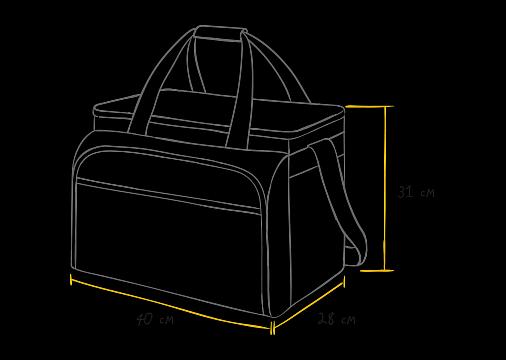 Сумка-холодильник с набором посуды для пикника на 6 персон «Арктика» синий фото 5