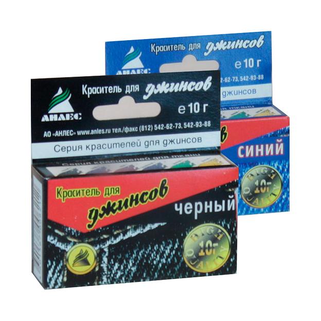 Краситель для джинсов чёрный, синий 10 г опт фото 1