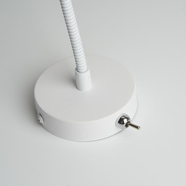 Светильник ДБО GU10 без лампы на гибком основании с выключателем белый фото 5