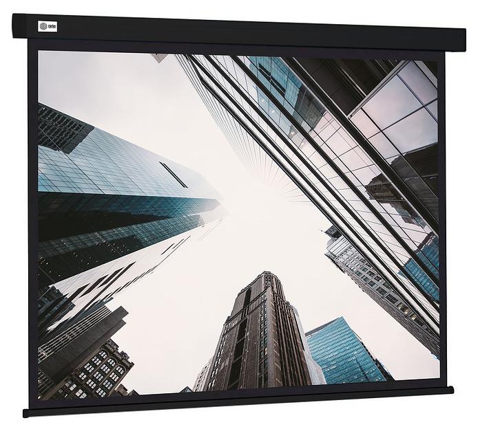 Экран Cactus 124.5x221см Wallscreen CS-PSW-124X221-BK 16:9 настенно-потолочный рулонный черный фото 1