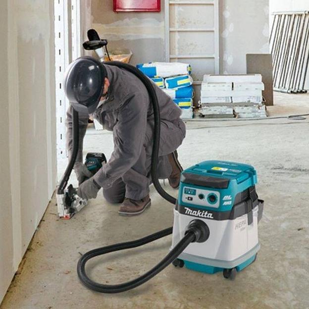 Строительный пылесос Makita DVC150LZ (уборка: сухая/влажная) белый фото 7