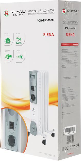 Радиатор масляный Royal Clima Siena ROR-S5-1000M 1000Вт белый/серый фото 8