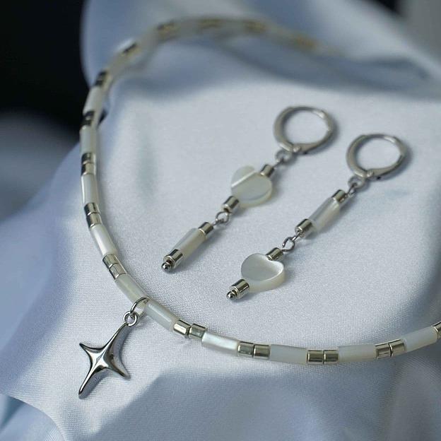 Чокер из перламутра и гематита «Светлый путь», опт фото 1