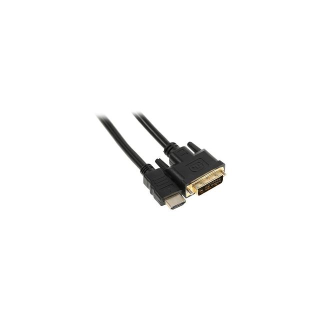 Кабель DVI HDMI (m) (прямой) - DVI-D (m) (прямой), 2м, черный фото 1