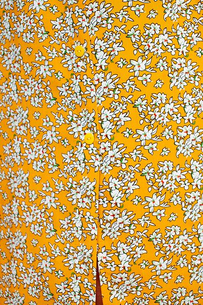 Платье штапель  5915/46/Желтый, белый  фото 4