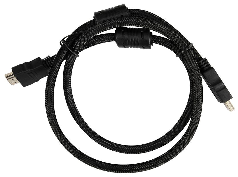 Кабель аудио-видео Buro HDMI (m)/HDMI (m) 1м. феррит.кольца Позолоченные контакты черный (HDMI-V1.4-1MC) фото 1