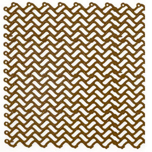 Волна - Грязезащитное дренажное покрытие, Цвет Коричневый RAL 8025, Толщина модуля 14 мм фото 1