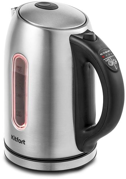 Чайник электрический Kitfort KT-6106 1.7л. серебристый (корпус: нержавеющая сталь) фото 1