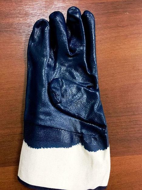 Перчатки нитриловые полный облив, манжет крага ОПТ фото 2