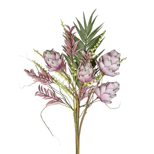 Букет декоративный из фоамирана "Элегия", В1180, сиреневый, зеленый фото 1