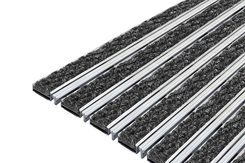 Придверные решетки Сити Слим скребок + текстиль (от 594x394 мм) фото 1