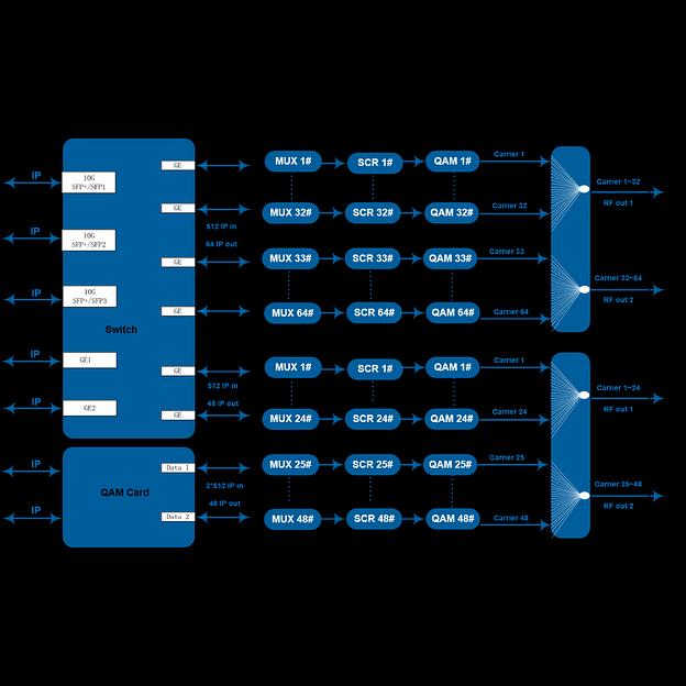 48 канальный DVB-C Модулятор SNR IPQAM-48 фото 4