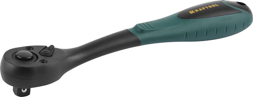 KRAFTOOL 1/2″, 72 зубца, пластиковое покрытие, трещотка для торцовых головок (27796-1/2) фото 1