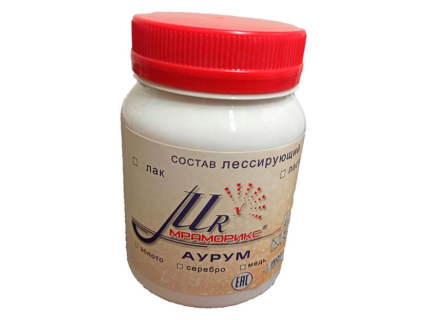 Лак Мраморикс ™ лессирущий аурум золото 0,3 кг фото 1
