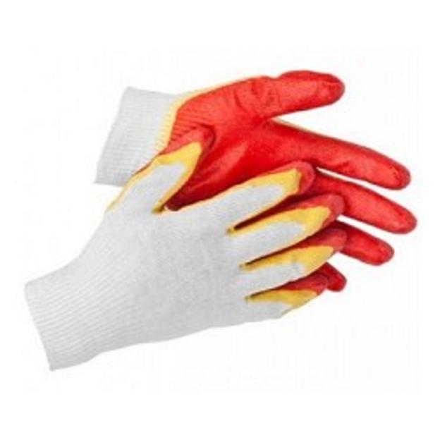 STAYER Перчатки "MASTER" трикотажные, двойная обливная ладонь из латекса, х/б, 13 класс, L-XL [11409-XL] фото 1