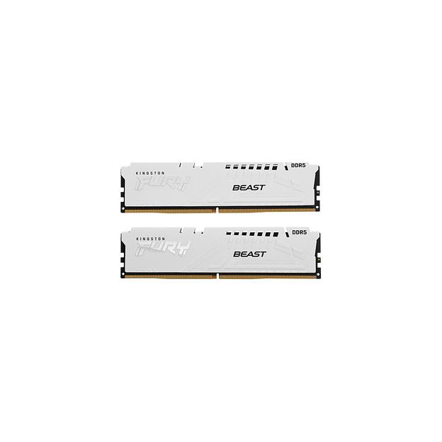 Оперативная память Kingston Fury Beast KF560C36BWEK2-64 DDR5 - 2x 32ГБ 6000МГц, DIMM, White, Ret фото 1