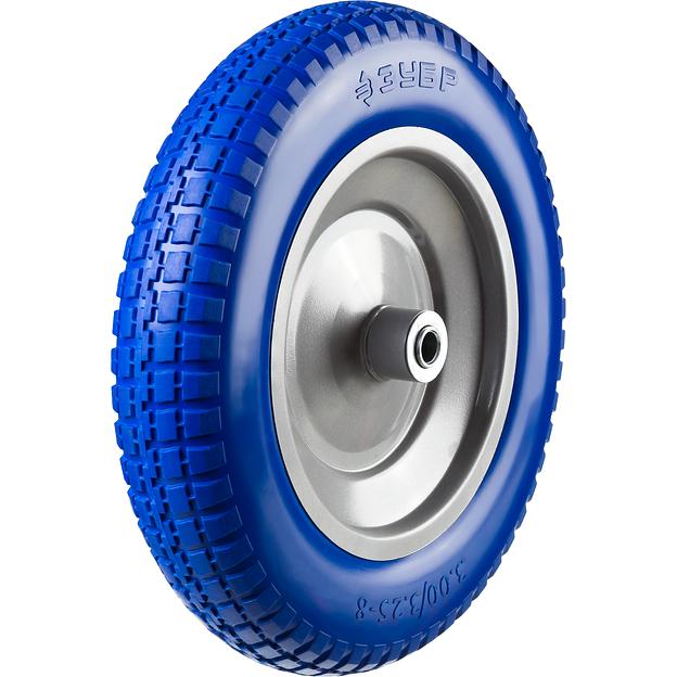 ЗУБР КПУ-1, 3.25″ х 350 мм, для тачек (арт. 39901, 39976), стальной диск, подшипник - 16 мм, полиуретановое колесо, Профессионал (39912-1) фото 1