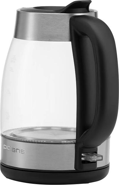 Чайник электрический Polaris PWK 1817CGL 1.8л. 2200Вт нержавеющая сталь/черный корпус: стекло/металл фото 3