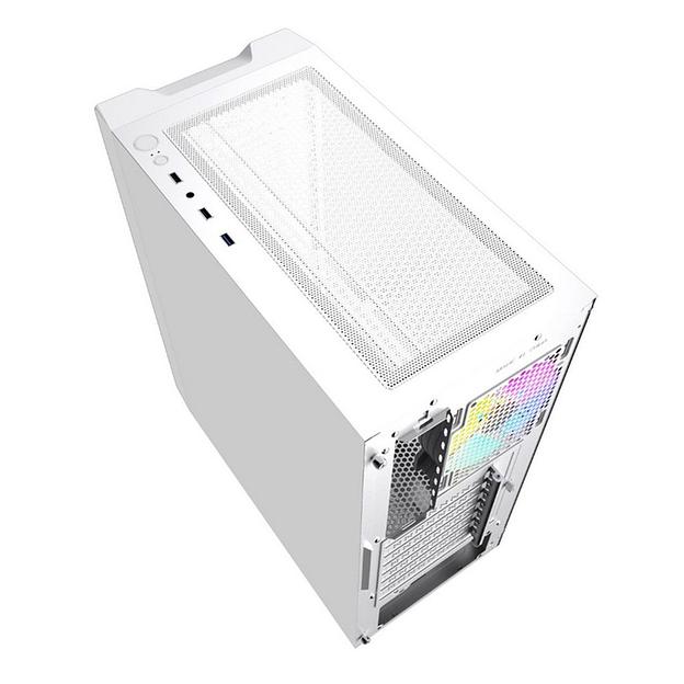 Корпус Powercase Mistral Evo White, Tempered Glass, 1x 120mm PWM ARGB fan + ARGB Strip + 3x 120mm PW фото 6