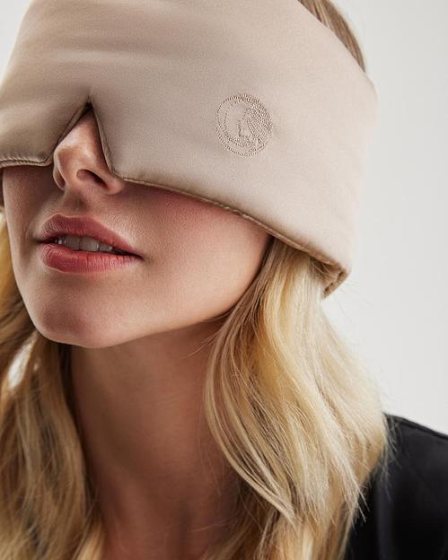 Шёлковая маска для сна Deep Sleep «Cappuccino» ОПТ фото 6