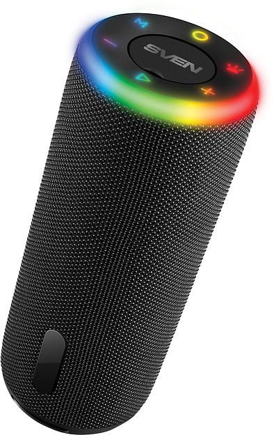 SVEN PS-150, черный (10 Вт, Waterproof (IPx4), TWS, Bluetooth, FM, USB, 1200мА*ч) фото 1