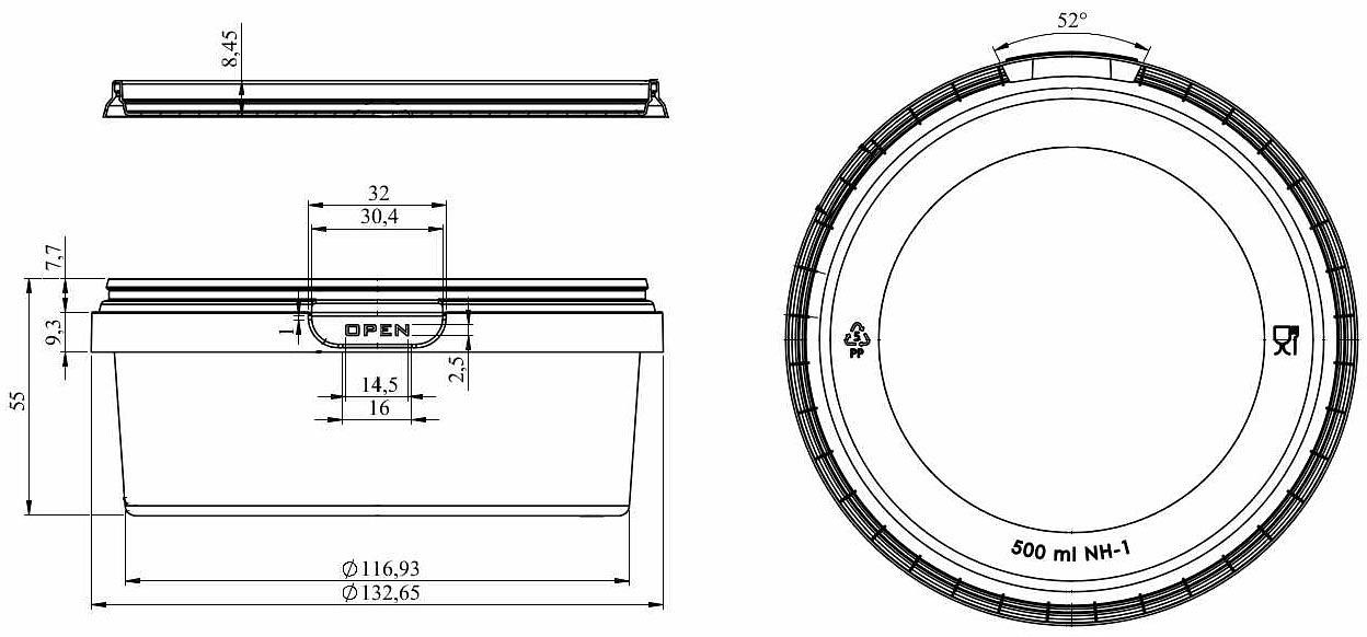 Банка 500 мл 132x117x56 ОПТ фото 2