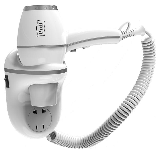Фен Puff 1800B 1800Вт белый фото 1